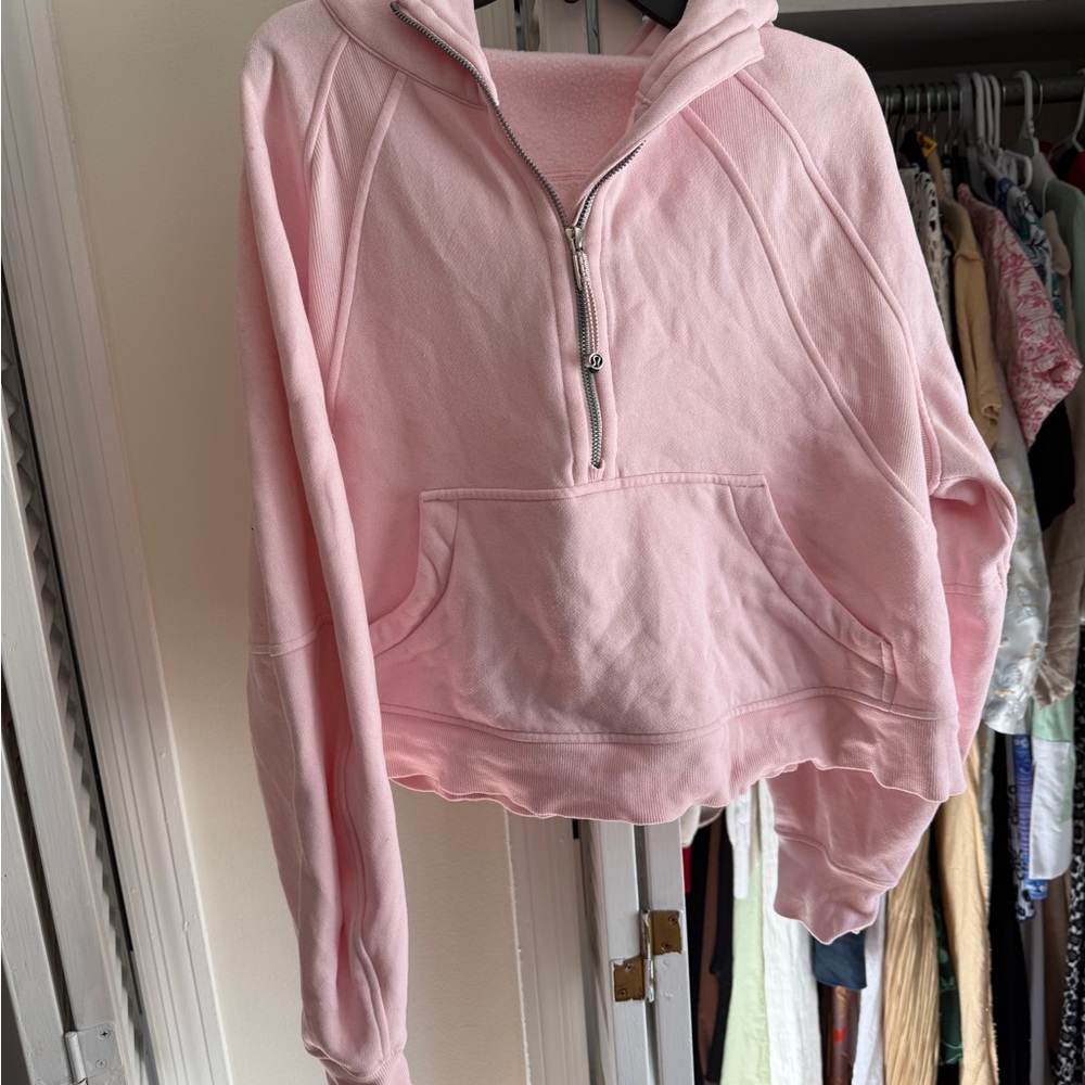 Pink Half-Zip Hoodie